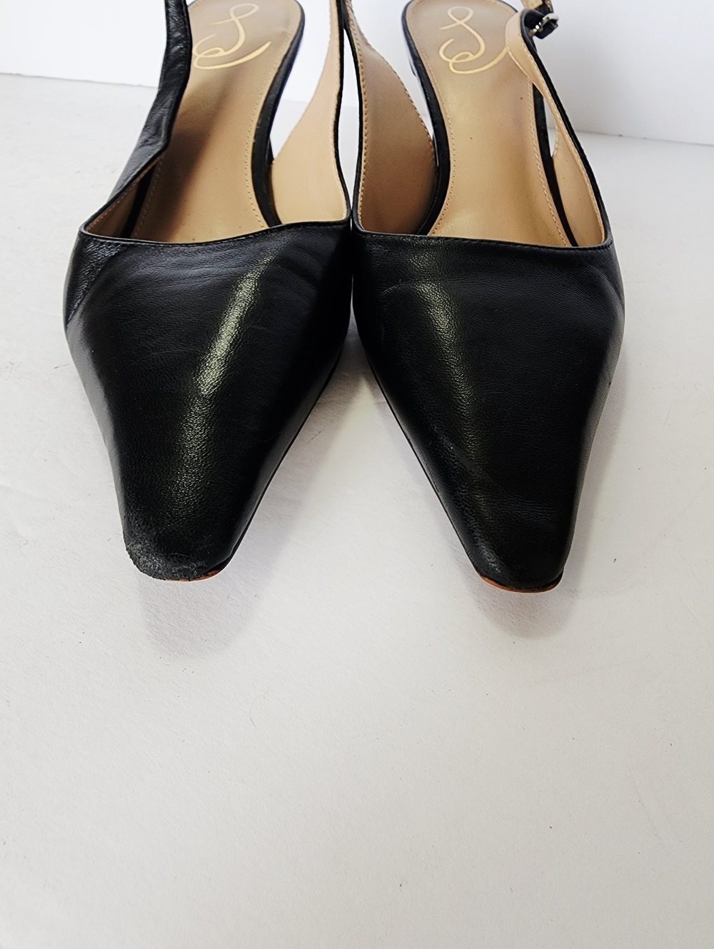 Sam Edelman Bianka Black Pointed Slingback Heels Size 8 - Picture 4 of 6